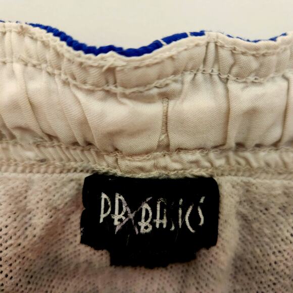 PBX Basics Swim Trunks Shorts Blue White Speed Dry Cargo men small size - Picture 3 of 6